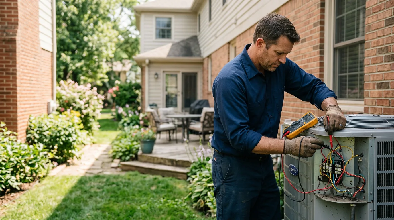 HVAC technician working near Hellertown, PA